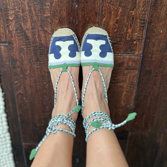 Tory Burch Laguna Espadrille Wedge Size 6 - Picture 9 of 9